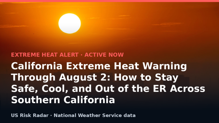 alert extreme heat warning ca 2026 07 31