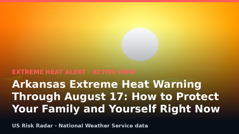 Arkansas Extreme Heat Warning Through August 17: How to Protect Your Family and Yourself Right Now 2 alert extreme heat warning ar 2026 08 17