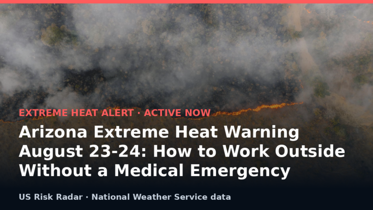 Arizona Extreme Heat Warning August 23-24: How to Work Outside Without a Medical Emergency 1 alert extreme heat warning az 2026 08 24