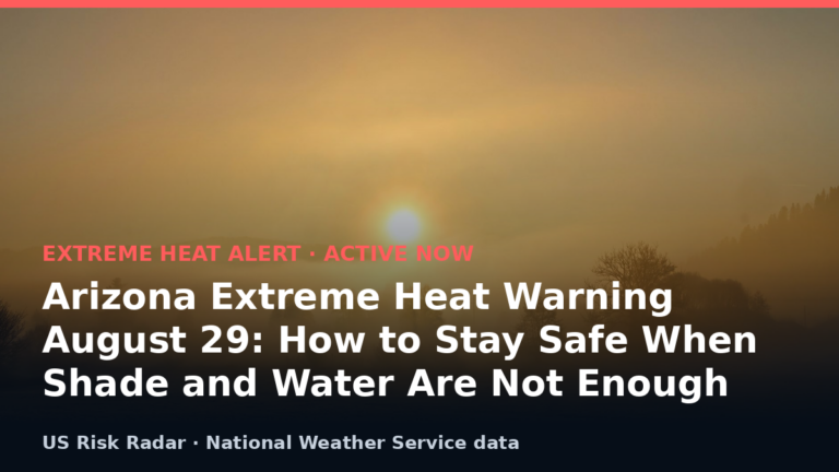 Arizona Extreme Heat Warning August 29: How to Stay Safe When Shade and Water Are Not Enough 4 alert extreme heat warning az 2026 08 30