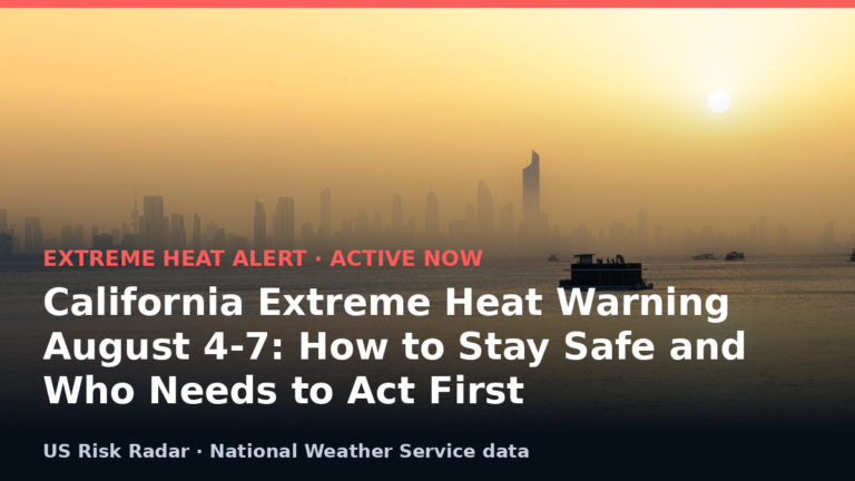 alert extreme heat warning ca 2026 08 05