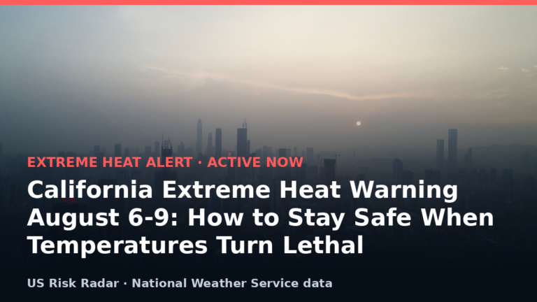 alert extreme heat warning ca 2026 08 07