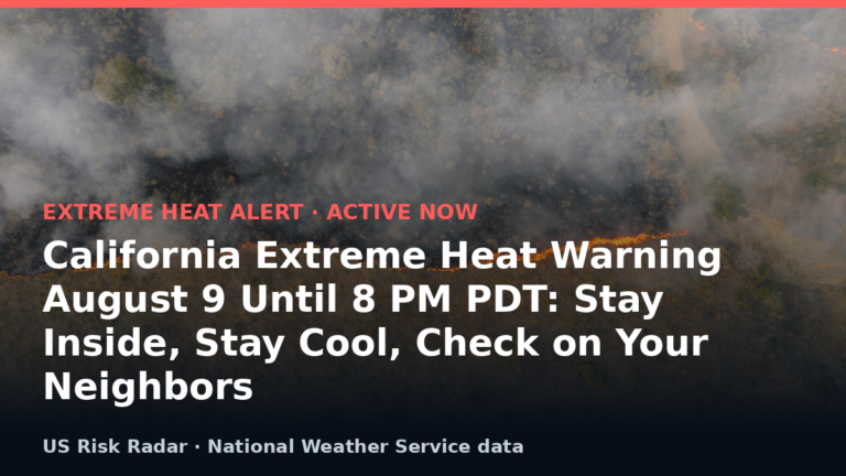 alert extreme heat warning ca 2026 08 10