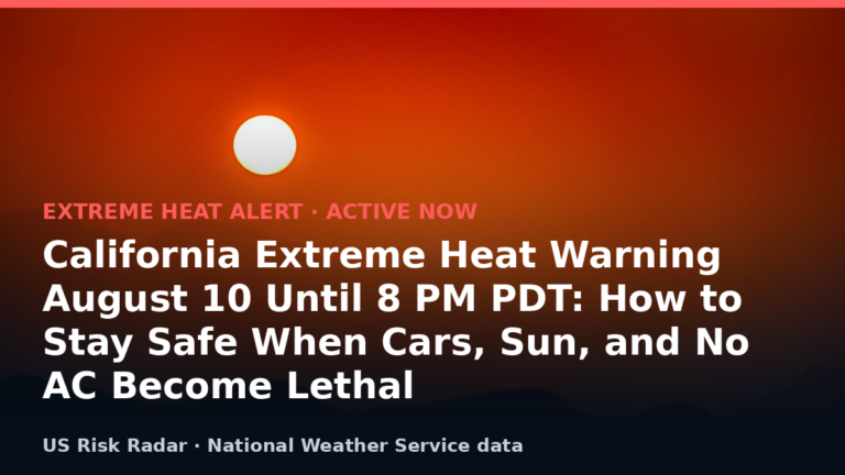 alert extreme heat warning ca 2026 08 11