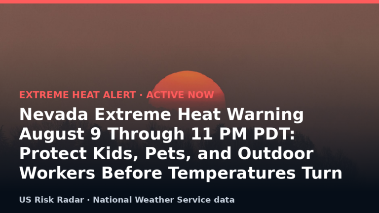 alert extreme heat warning nv 2026 08 10