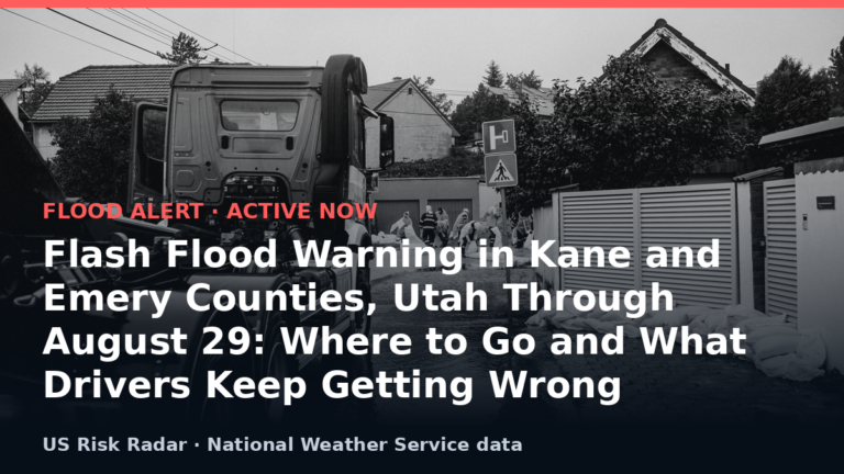 Flash Flood Warning in Kane and Emery Counties, Utah Through August 29: Where to Go and What Drivers Keep Getting Wrong 2 alert flash flood warning ut 2026 08 30