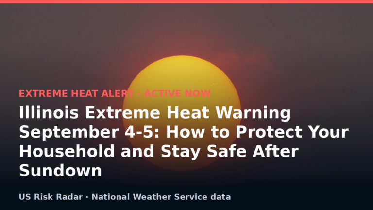 Illinois Extreme Heat Warning September 4-5: How to Protect Your Household and Stay Safe After Sundown 6 alert extreme heat warning il 2026 09 05